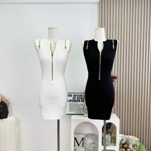 Hotdog Spicy Heartbeat Hunt High-End Slim Fit Women's Zip White Tank Dress