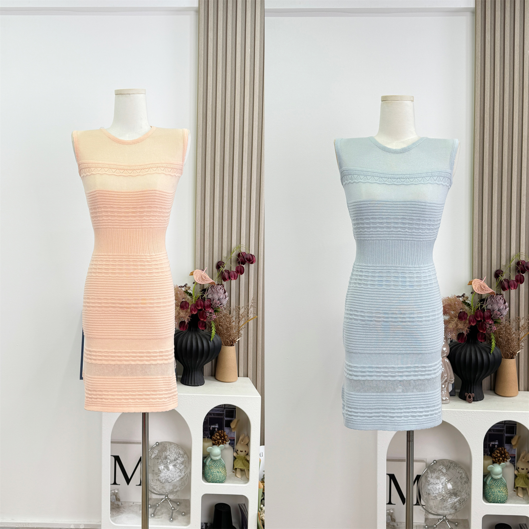 French Style Slimming Knit Dress for Petite Women Summer 2026 - Image 5
